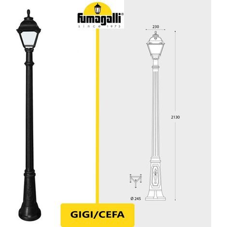 GIGI/CEFA NERO TRASP PALO 171CM 8,5W CCT 3000-6500K                                                      - Luce FREDDA