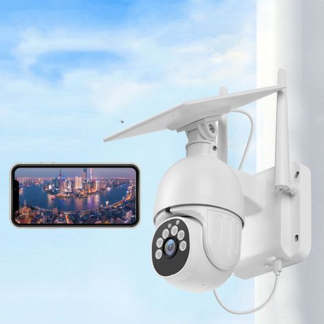 Caméra solaire 1080p Tuya, caméra PTZ étanche pour la surveillance de sécurité intelligente, vision nocturne haute définition à distance (1/5)