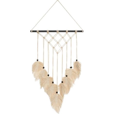 Décoration Murale Macramé "Safari" 68cm Lin