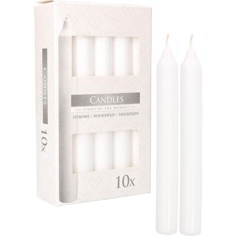 KOTARBAU Lot de 10 bougies chauffe-plat non parfumées Blanc (1/5)