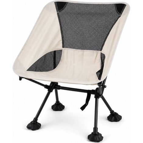Chaise pliante outdoor lune respirante pied large beige 35 cm (1/5)