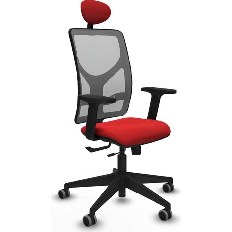 Sedia da ufficio piqueras y crespo Motilla rosso similpelle rete (1/2)