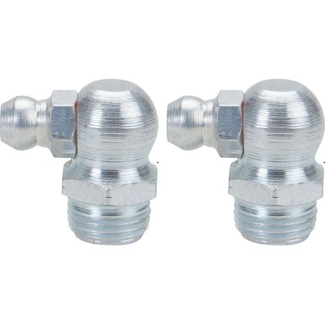 2x graisseur 1/8 BSP angle 90° embout graissage pompe à graisse manuelle hydraulique tracteur engin agricole tractopelle