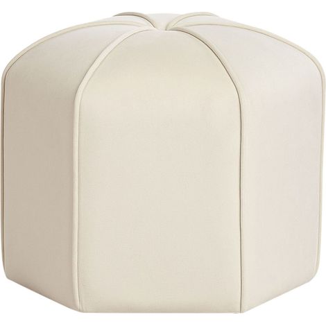 Pouf WISHEK Samtstoff Hellbeige