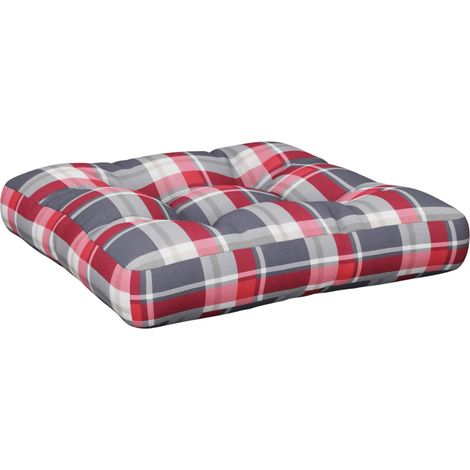 Maison Exclusive - Palettenkissen Rot Karomuster 60x60x12 cm Stof
