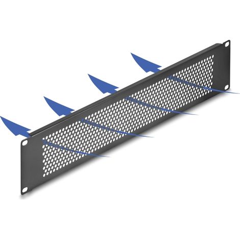 Delock Panel ciego de 19 con agujeros redondos 2U negro