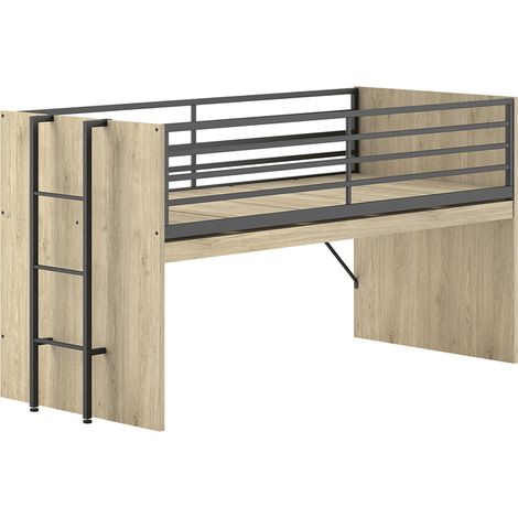 Lettino a mezza altezza 90x200 rete a doghe inclusa Vipack Sam Legno