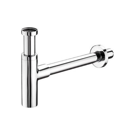 Sifone di scarico tondo in ottone cromato per lavabi 1 - 1/4