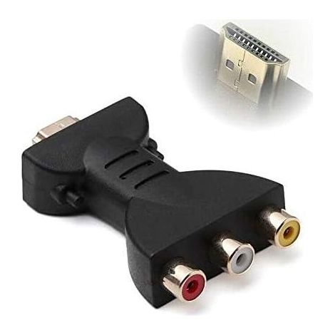Connecteur HDMI vers 3 RGB/RCA composant, adaptateur vidéo audio numérique convertisseur de signal pour HDTV tO AV – Portable (1/5)