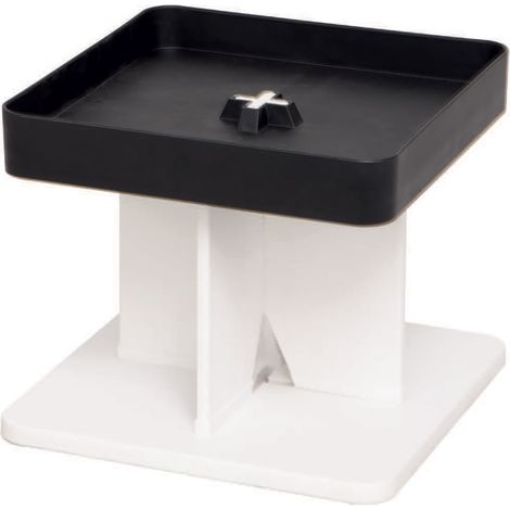 Tavolino Moderno 40x40x33,5 cm in Polipropilene Rigido Nero (1/3)