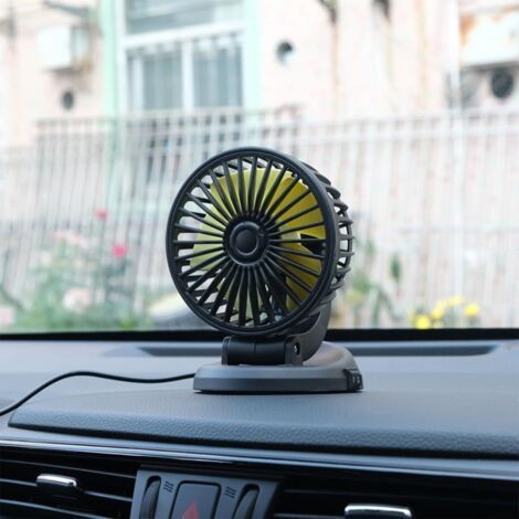 Ventilateur Voiture 12v, Ventilateurs Portables Voitures, Vitesses Rotatif 360° Ventilateur Véhicule, Ventilateurs Refroidissement USB Pour Voiture, Ventilateur électrique Pour Voiture D'été (1/5)