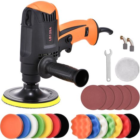 Autopoliermaschine, 980 W, sechsstufig verstellbare elektrische Poliermaschine, Wachs- und Polierwerkzeug (1/5)