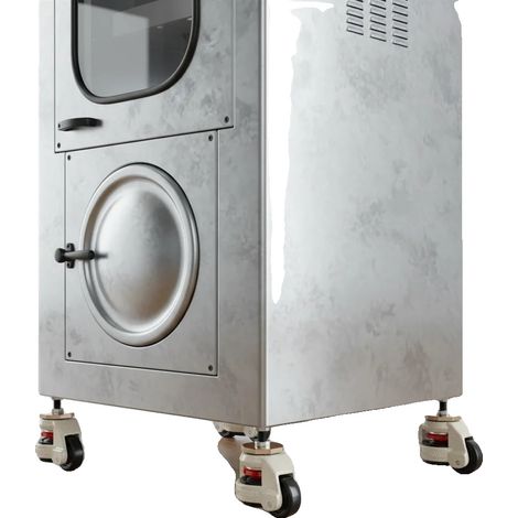 Ruote di livellamento in nylon e acciaio di alta qualità, capacità di carico di 250 kg per ruota, rotazione a 360°, altezza regolabile, design intercambiabile. (1/5)