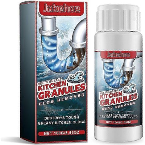 Poudre déboucheuse pour canalisations, 1 sachet de 100 g, déboucheur efficace pour toilettes et canalisations, dissout les cheveux et la graisse (1/4)