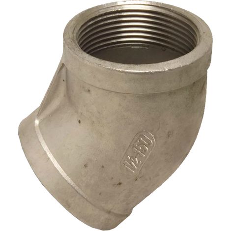 Gomito a 45 gradi in acciaio inox da 3/4 di pollice GW