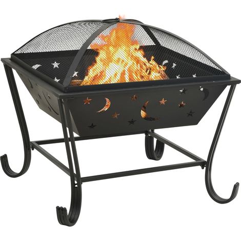 Maison Exclusive - Braciere con Attizzatoio 62 cm XXL in Acciaio