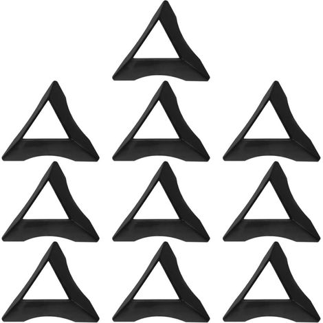 10 supports cubiques triangulaires transparents, bases en plastique (1/5)