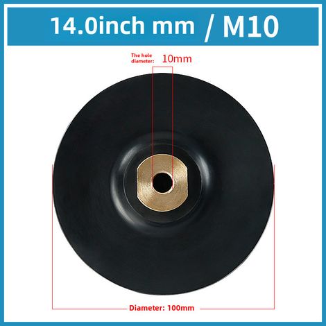 Tête de meulage en caoutchouc souple et flexible, joint souple, ponceuse d'angle, plaque adhésive pour ponceuse à pavés, ventouse auto-adhésive (diamètre 4 pouces 10 cm, ouverture M10) (1/5)