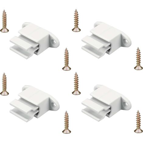 4x Clip bloqueur de manivelle volet Roulant réglable blanc Support Guide Manette Plastique 14mm Universel fenêtre Mur à Visser (1/3)