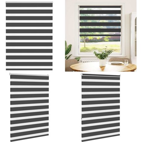 vidaXL Store zèbre noir 110x150 cm largeur du tissu 105,9 cm polyester (1/5)