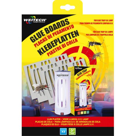 Weitech Klebeplatten 3er Set - passend für Lampenfalle WK0117 (1/5)