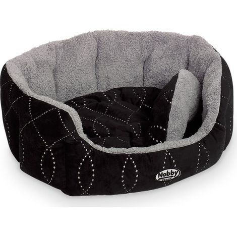Nobby Komfortbett Ceno oval schwarz/grau L 45 x B 40 x H 19 cm