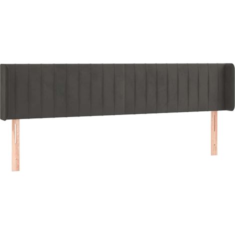 Maison Exclusive - Cabecero de terciopelo gris oscuro 183x16x78/8 (1/5)