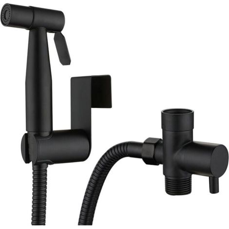 Bathroom Shower Head, Bathroom Shower Set, Shower Head with Hose, Black YMYNY