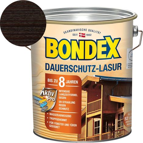 Bondex Dauerschutz Lasur 4 l, rio palisander Holzlasur Schutzlasur Holzschutz