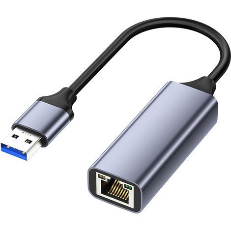 USB 2.0 Ethernet-LAN-Adapter, 1000 Mbit/s USB auf RJ45 Gigabit-Ethernet-LAN, kompatibel mit Surface, MacBook, Laptop, PC mit Windows 11/10/8.1/8, MacOS, Linux (1/5)