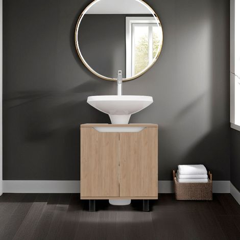Londres mobile bagno per lavabo a colonna con ante doppie