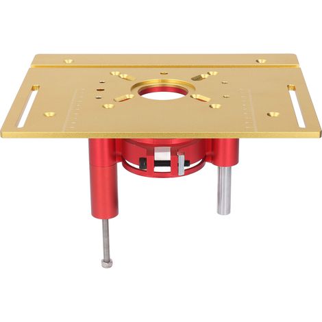 Système de levage manuel pour défonceuse, kit de plateforme élévatrice, plaque de base pour scie à table, noir et or. (1/5)
