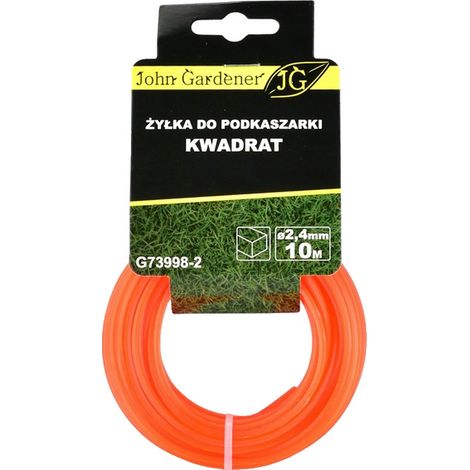 Hilo para desbrozadora cuadrado de 2,4 mm x 10 m (20/240) (1/2)