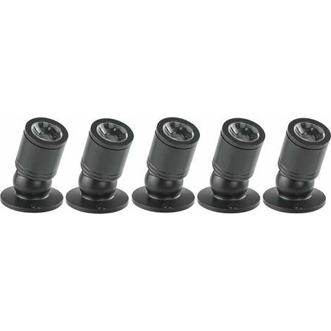 Mini spot encastrable LED 1W – Lot de 5 – Finition aluminium – Économie d'énergie jusqu'à 90% – Installation facile – Durée de vie 50 000 heures (1/5)