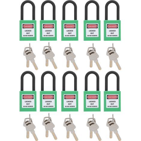 10 Sets 38 mm / 1,5 Zoll staubdichte Sicherheitsisolierung für Baustellen, Krankenhäuser und Chemieanlagen (grün) (1/5)
