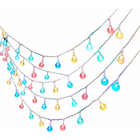 Guirlande Lumineuse LED Solaire Multicolore à Boules, 200 LED IP67 pour Jardin, Balcon et Fêtes (1/5)