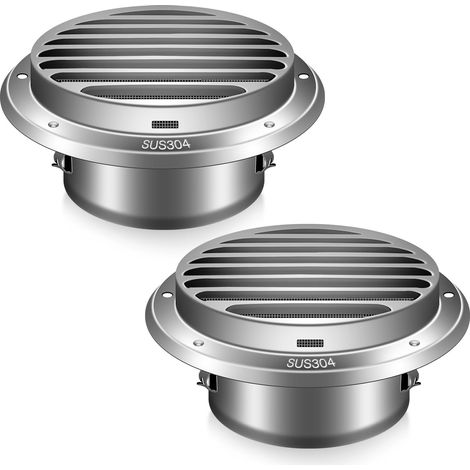 Rejilla de ventilación de 100 mm x2, rejilla de ventilación de acero inoxidable 304, rejilla de ventilación redonda para campana extractora, rejillas de ventilación esféricas