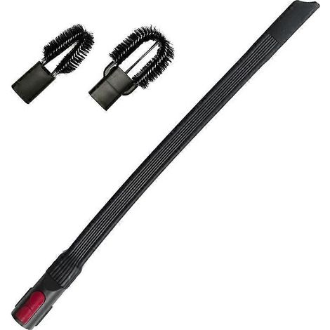 Embout plat d'aspiration compatible avec les aspirateurs V7, V8 et V10. Outil flexible pour les recoins avec brosse de nettoyage. (1/5)