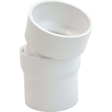 INEFA Coude de gouttière flexible, accessoires de gouttière en PVC, montage simple par emboîtement, Made in Germany - 50mm 0-22 degrés, 1 coude blanc
