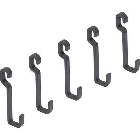 Emuca Set aus 5 Küchenschnellhaken in Anthrazitgrau (1/5)