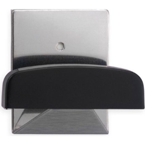 Gancio adesivo in acciaio inox/nero 52x40mm 2045-3 inofix