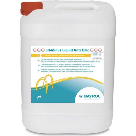 pH-Minus Liquid Anti Calc pour piscines d'eau salée