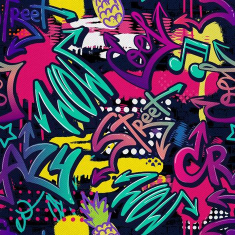 Tela decorativa para exterior Oxford - Street-Graffiti Motiv (1/5)