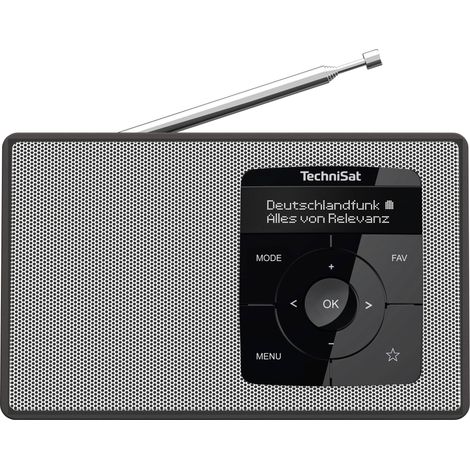 TechniSat DIGITRADIO 2 Radio de table DAB+, FM DAB+, FM, Bluetooth fonction réveil noir/blanc (1/5)