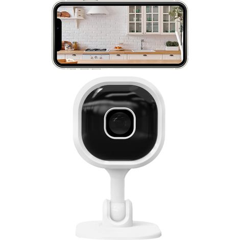 NineClouds Caméra de sécurité intérieure WiFi, caméra de surveillance à domicile 1080p, vision nocturne, détection de mouvement, adaptée aux bébés/animaux domestiques/seniors (1/5)