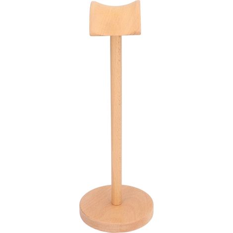 Support de casque audio de bureau en bois, présentoir pour casque audio, support détachable en hêtre. (1/5)