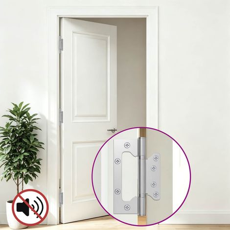 vidaXL Hinge 8 pcs 125 x 78 x 13 mm Silver Steel (1/5)