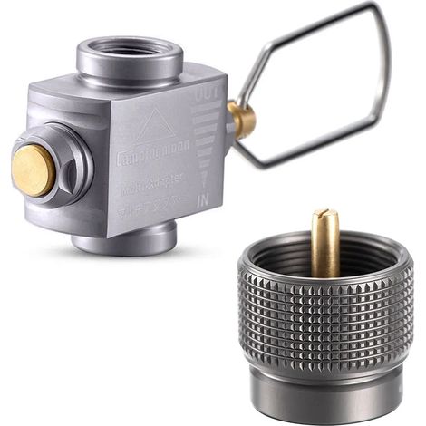 Adaptateur pour réchaud à gaz Gas Saver Plus avec adaptateur butane, adaptateur de recharge pour réchaud de camping, idéal pour le camping, la randonnée et les réchauds de cuisine portables. (1/5)