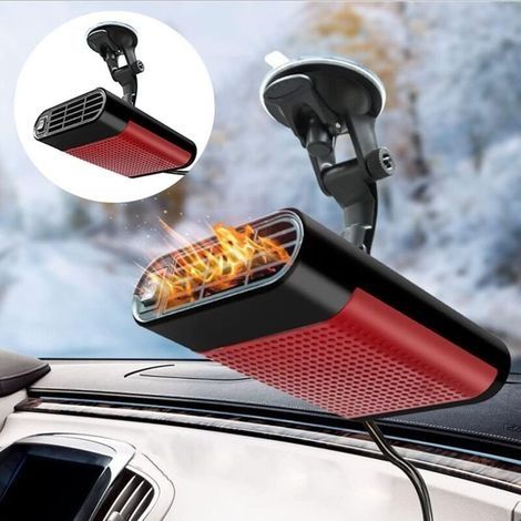 Auto-Entfroster, Windschutzscheiben-Entfeuchter, 12-V-Autoheizung, 360° drehbar, 150-W-tragbarer Autoventilator mit Saugnapfhalterung (1/3)