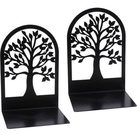Sujetalibros, sujetalibros para sujetar libros, sujetalibros decorativos, sujetalibros para casa, escuela u oficina, sujetalibros de metal pesado. Sujetalibros negros para estanterías (1/5)